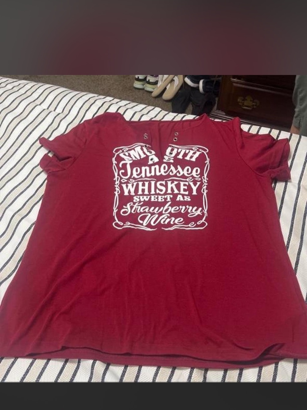 Women’s Red Short-Sleeve Graphic Tee - Tennessee Whiskey Strawberry Wine
